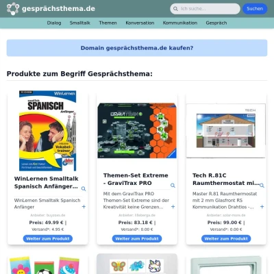 Screenshot gesprächsthema.de