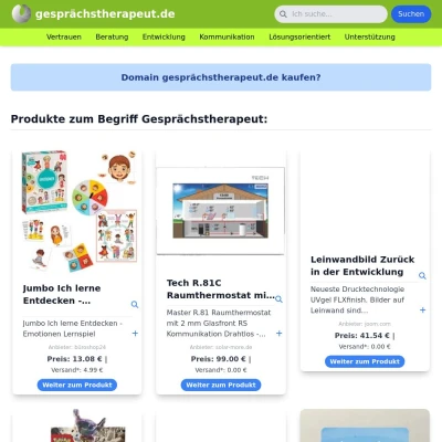 Screenshot gesprächstherapeut.de