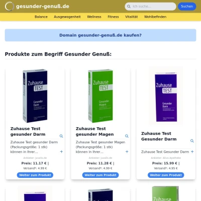 Screenshot gesunder-genuß.de