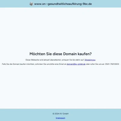 Screenshot gesundheitlicheaufklärung.de