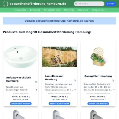 Screenshot gesundheitsförderung-hamburg.de