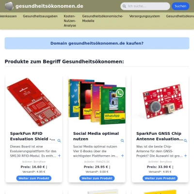 Screenshot gesundheitsökonomen.de