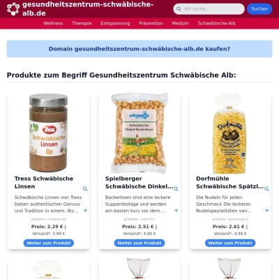 Screenshot gesundheitszentrum-schwäbische-alb.de