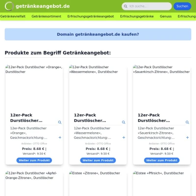 Screenshot getränkeangebot.de