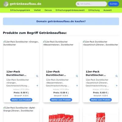 Screenshot getränkeaufbau.de