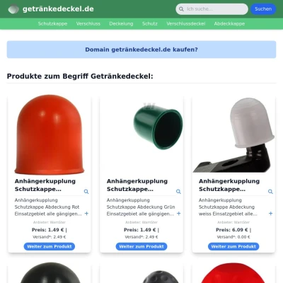 Screenshot getränkedeckel.de