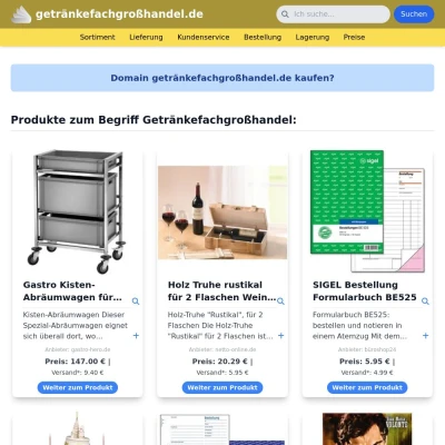 Screenshot getränkefachgroßhandel.de