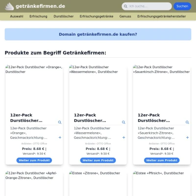 Screenshot getränkefirmen.de