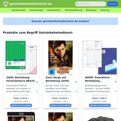 Screenshot getränkeheimdienst24.de