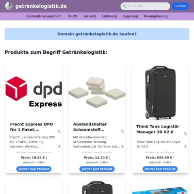 Screenshot getränkelogistik.de