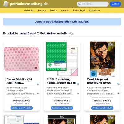 Screenshot getränkezustellung.de