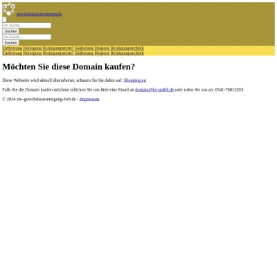 Screenshot gewächshausreinigung.de