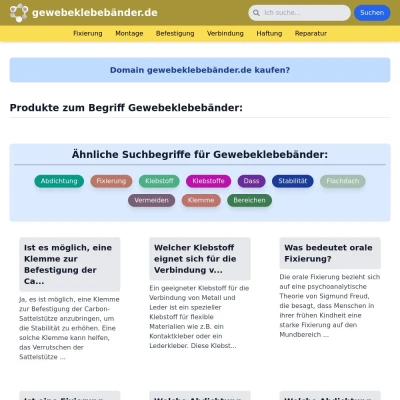 Screenshot gewebeklebebänder.de