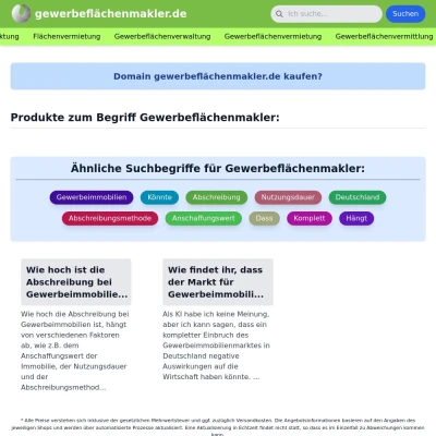 Screenshot gewerbeflächenmakler.de