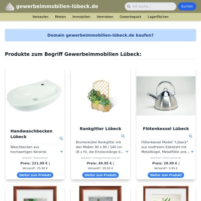 Screenshot gewerbeimmobilien-lübeck.de