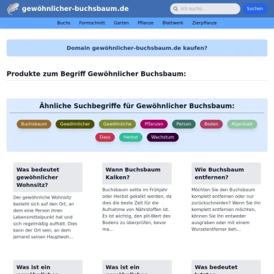 Screenshot gewöhnlicher-buchsbaum.de