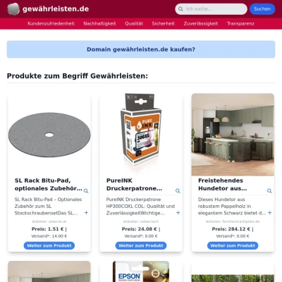 Screenshot gewährleisten.de