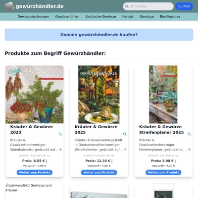 Screenshot gewürzhändler.de