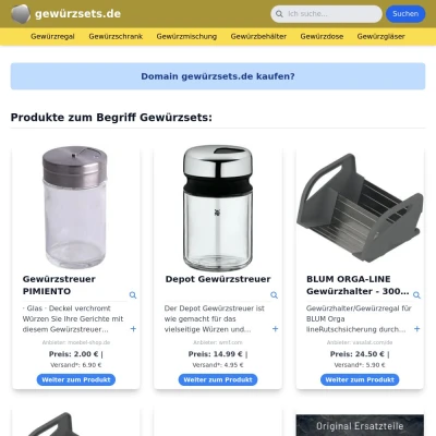 Screenshot gewürzsets.de