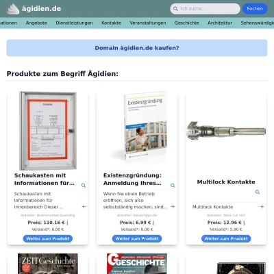 Screenshot ägidien.de