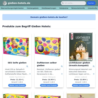 Screenshot gießen-hotels.de