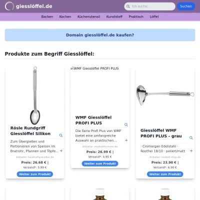 Screenshot giesslöffel.de