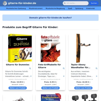 Screenshot gitarre-für-kinder.de