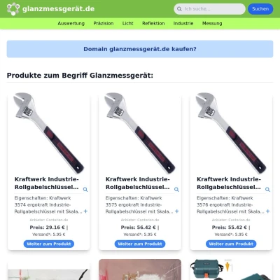 Screenshot glanzmessgerät.de