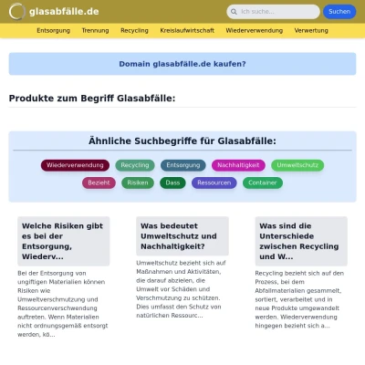 Screenshot glasabfälle.de