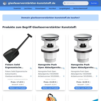 Screenshot glasfaserverstärkter-kunststoff.de