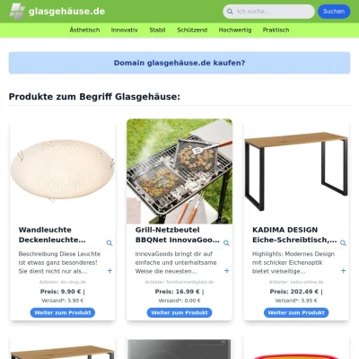 Screenshot glasgehäuse.de