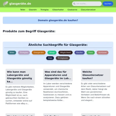 Screenshot glasgeräte.de