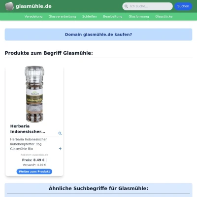 Screenshot glasmühle.de