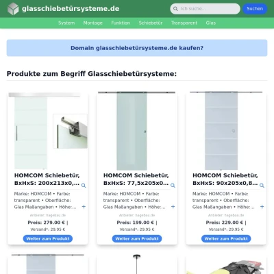 Screenshot glasschiebetürsysteme.de