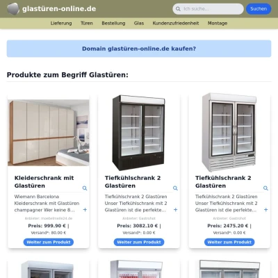 Screenshot glastüren-online.de