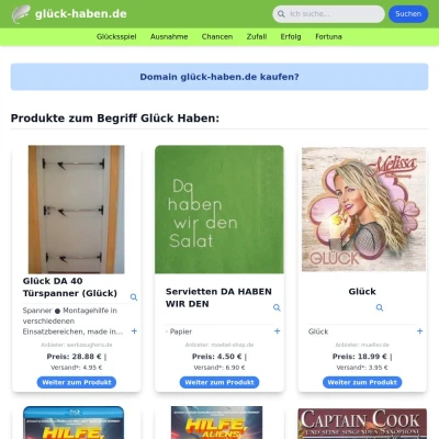 Screenshot glück-haben.de