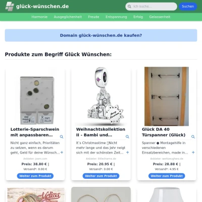 Screenshot glück-wünschen.de