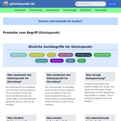 Screenshot glückspunkt.de