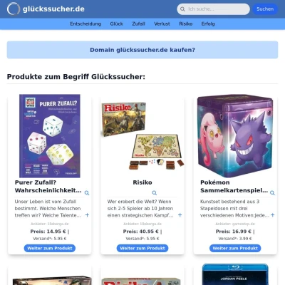 Screenshot glückssucher.de