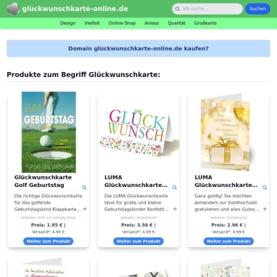 Screenshot glückwunschkarte-online.de