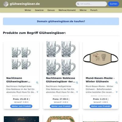 Screenshot glühweingläser.de