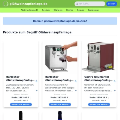 Screenshot glühweinzapfanlage.de