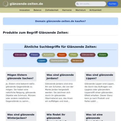 Screenshot glänzende-zeiten.de