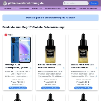 Screenshot globale-erderwärmung.de