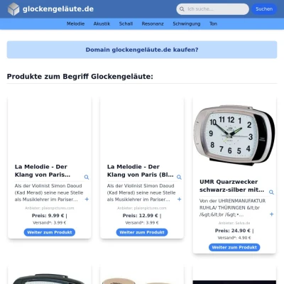 Screenshot glockengeläute.de