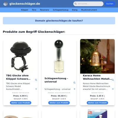 Screenshot glockenschläger.de