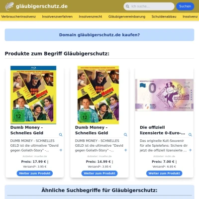 Screenshot gläubigerschutz.de