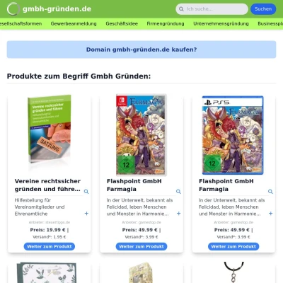 Screenshot gmbh-gründen.de