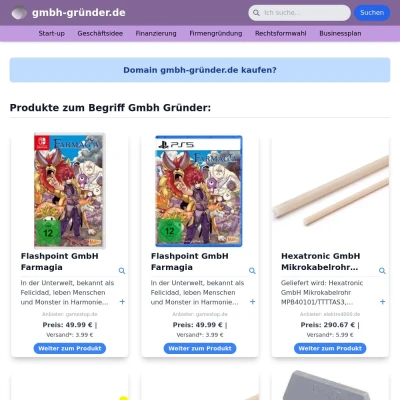 Screenshot gmbh-gründer.de