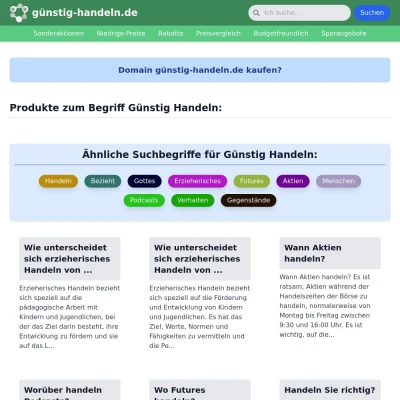 Screenshot günstig-handeln.de